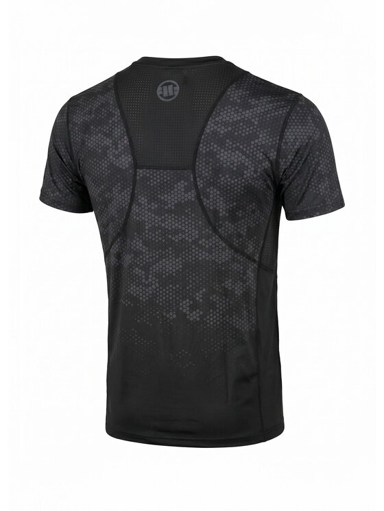 PITBULL PITBULL Koszulka techniczna HEX CAMO HILLTOP Czarny Regular Fit