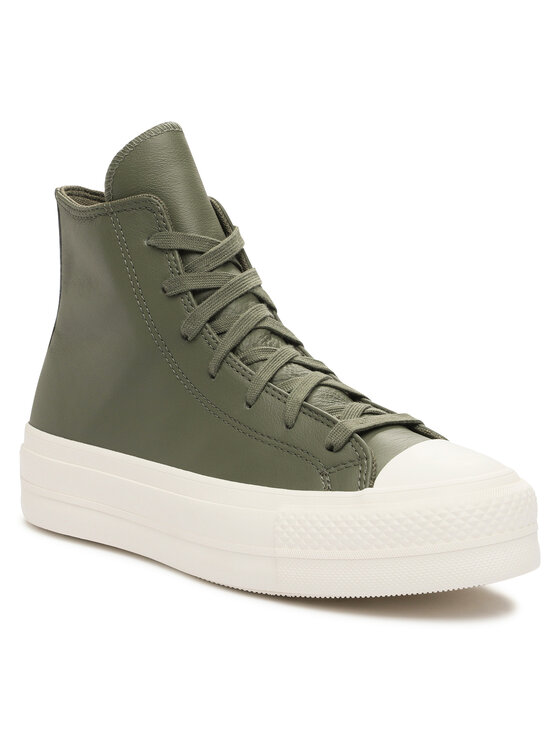 Converse Converse Kedas Chuck Taylor All Star Lift Platform Leather A07131C Zaļš