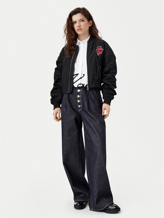KARL LAGERFELD KARL LAGERFELD Geacă bomber A1W14039 Negru Regular Fit