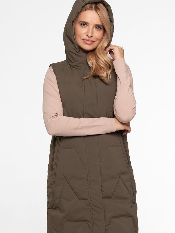 Perso Perso Kurtka damska BLH220050F Khaki Regular Fit