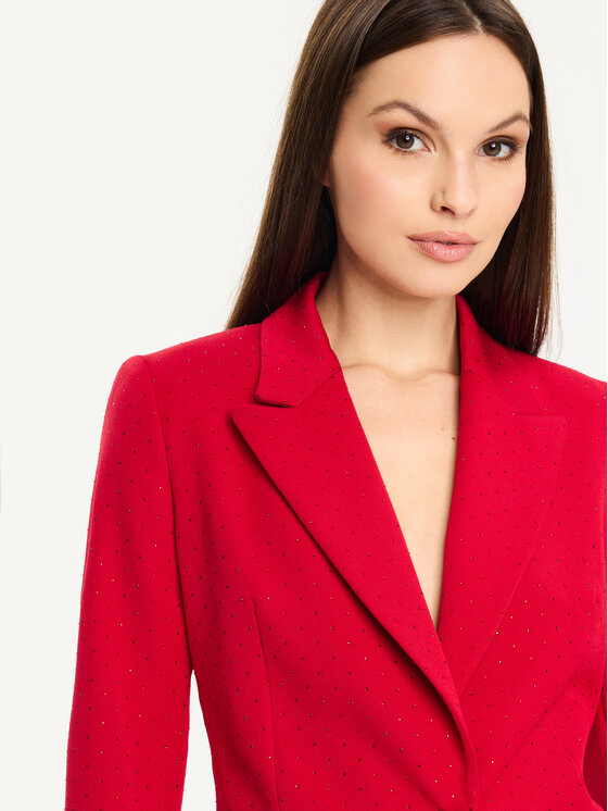 KMX KMX Marynarka 107240008 Czerwony Fitted Fit