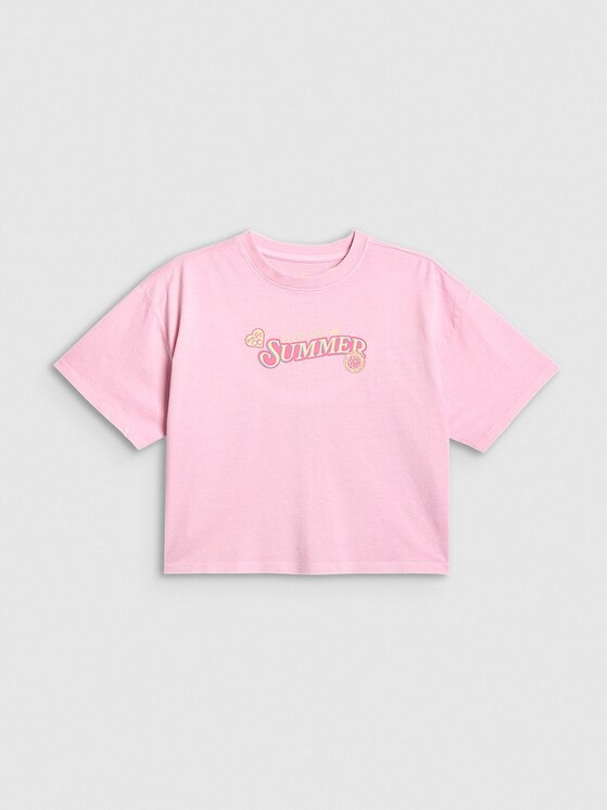 4F 4F T-Shirt 4FJRAW26TTSHF4324-056S Różowy Regular Fit