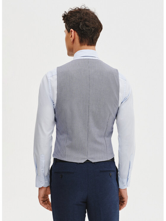 Pako Lorente Pako Lorente Kamizelka P25SF-8X-013 Granatowy Slim Fit