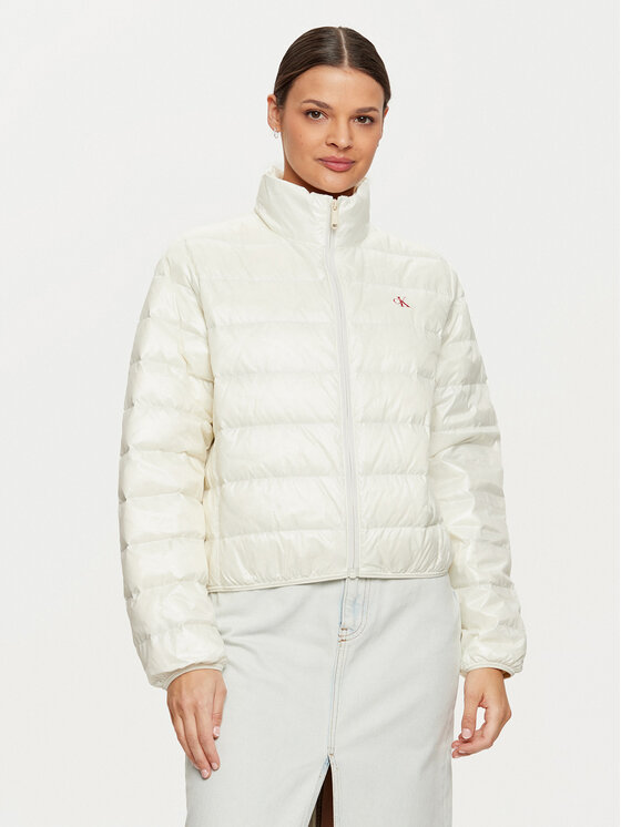 Calvin Klein Jeans Calvin Klein Jeans Geacă din puf J20J224698 Écru Regular Fit
