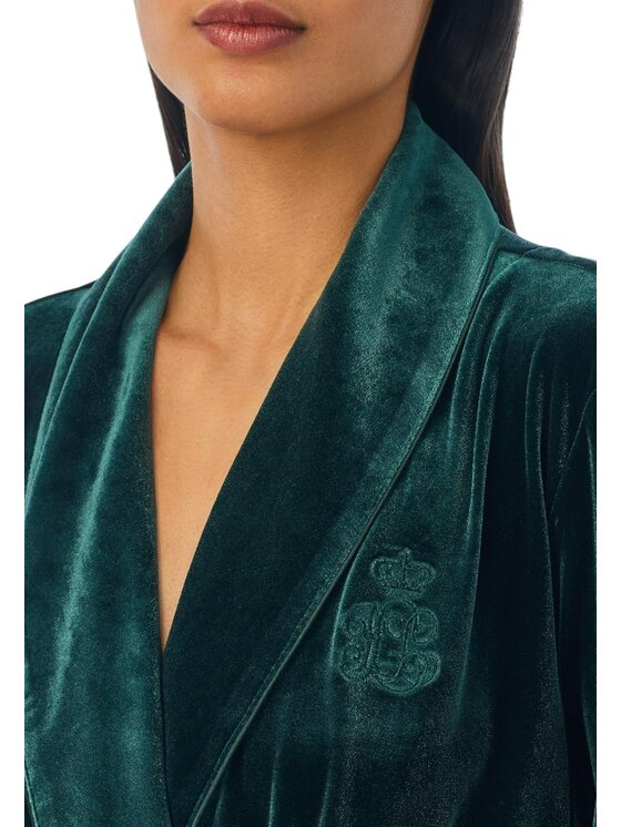 LAUREN RALPH LAUREN LAUREN RALPH LAUREN Pigiama vestaglia - Ralph Lauren - donna - velluto Verde Regular Fit