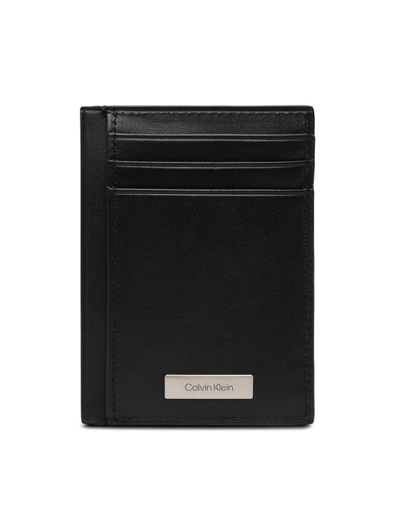 Calvin Klein Calvin Klein Puzdro na kreditné karty Plaque Ns Card Case LV04D1065G Čierna