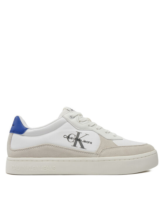 Calvin Klein Jeans Snīkeri Classic Cupsole Low Mix Mtl YM0YM01033 Balts