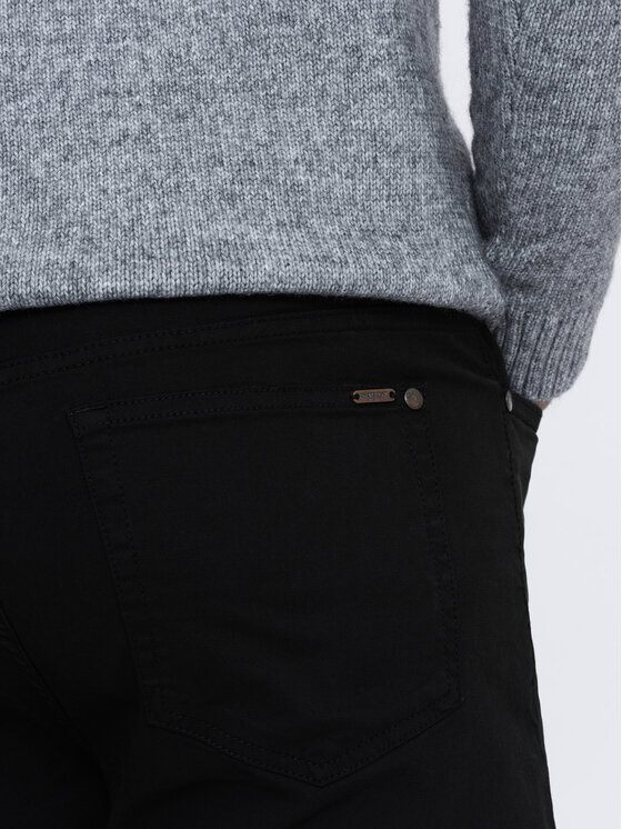 Ombre Ombre Spodnie materiałowe OM-PACP-0151 Czarny Fitting Fit