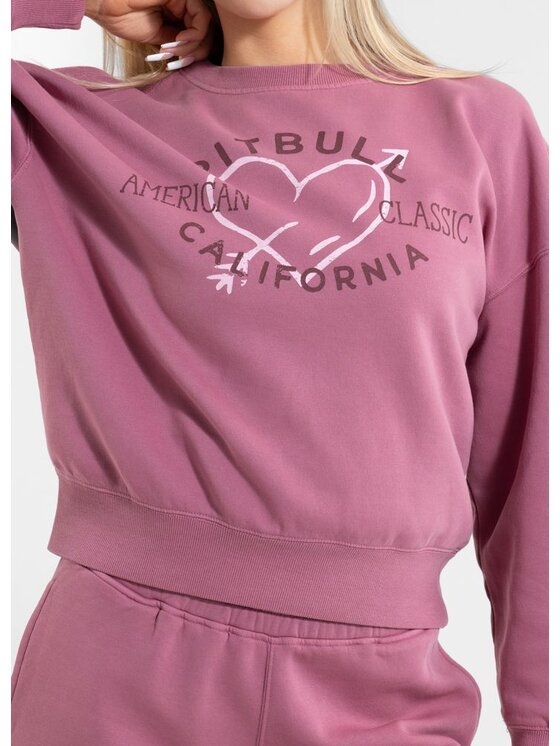 PITBULL PITBULL Bluza MANZANITA HEART Różowy Regular Fit