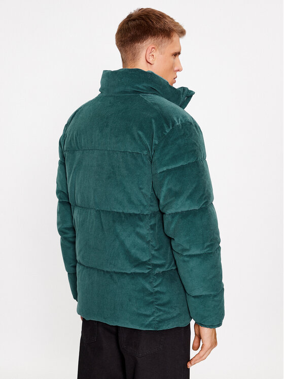 Green corduroy puffer jacket shop
