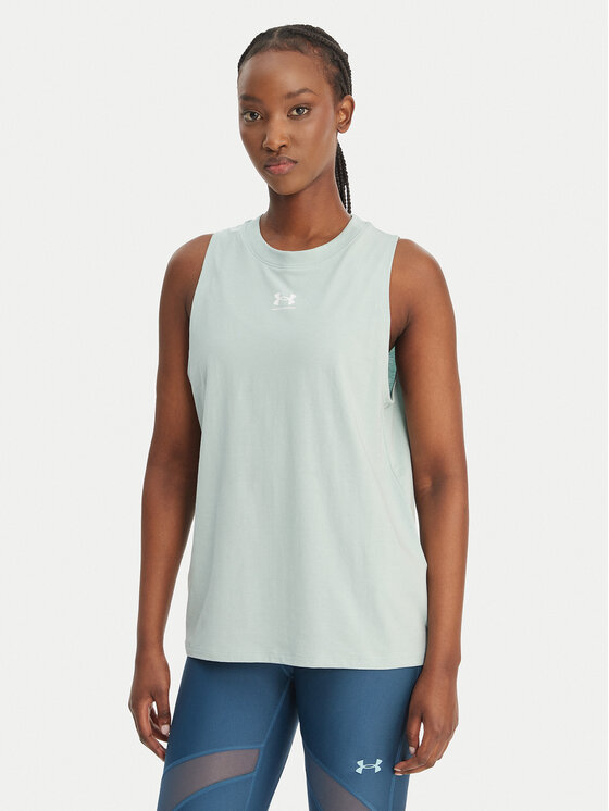 Under Armour Tricou tehnic Rival Muscle 1383659 Verde Regular Fit
