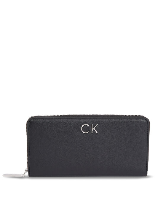 Portofel Mare de Damă Calvin Klein Ck Daily Large Zip Around Wallet K60K611778 Negru