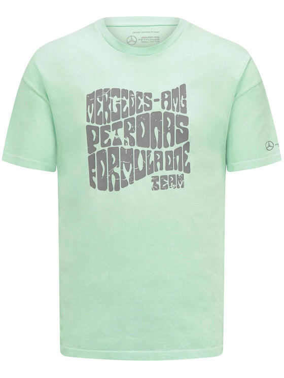 Mercedes AMG Petronas F1 Mercedes AMG Petronas F1 T-Shirt Retro Zielony Loose Fit