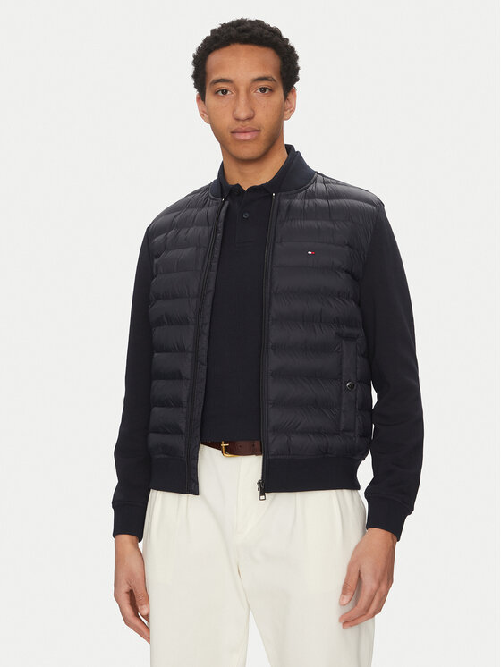 Tommy Hilfiger Tommy Hilfiger Bunda bomber MW0MW38674 Tmavomodrá Regular Fit