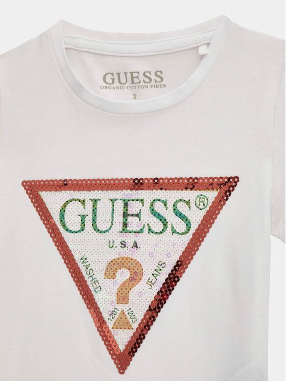 Guess Kids Guess Kids Top 159013 Biały Classic Fit