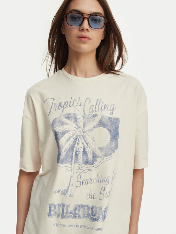 Billabong Billabong T-Shirt This Sunny Time EBJZT00479 Biały Loose Fit