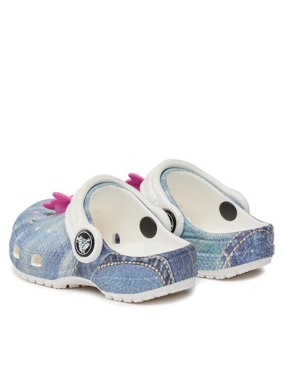 Crocs Crocs Natikači Classic Denim Clog T 208302 Bela