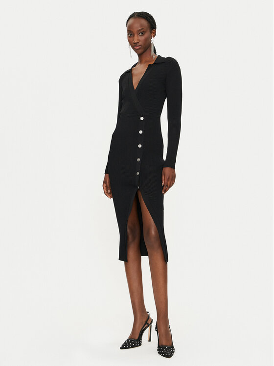 PINKO PINKO Úpletové šaty Viscosa Mix 104033 A239 Černá Slim Fit