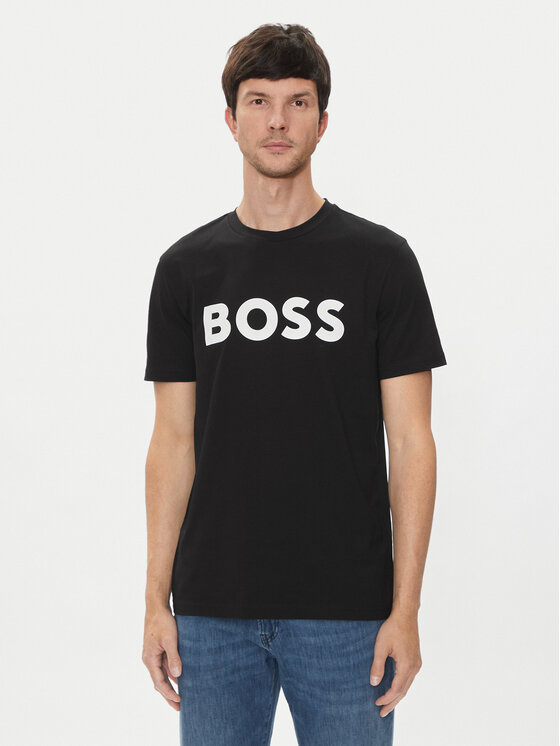 Boss T-krekls Thinking 1 50481923 Melns Regular Fit