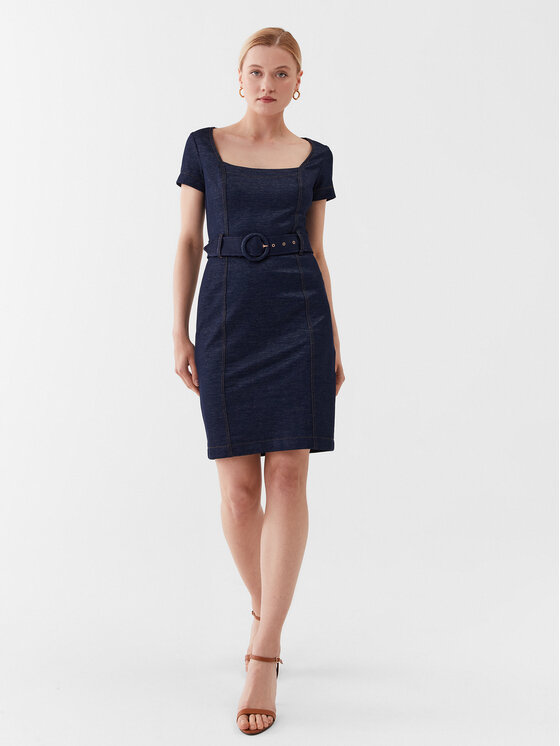 Guess Guess Hétköznapi ruha W3YK70 KBU70 Sötétkék Bodycon Fit