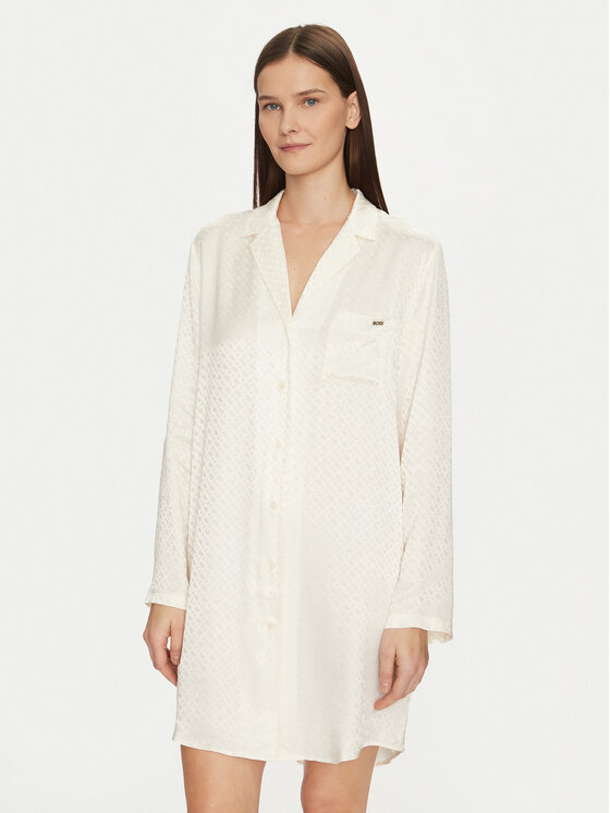 BOSS Camicia da notte 50535756 Bianco Regular Fit, taglia : XS