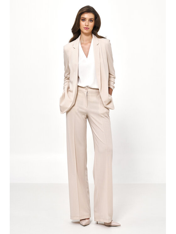 NIFE NIFE Halenka bez rękawów Écru Classic Fit