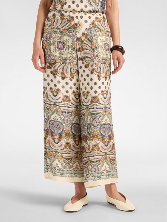 Elena Mirò Elena Mirò Pantaloni di tessuto P087P000644N001 Crema Regular Fit