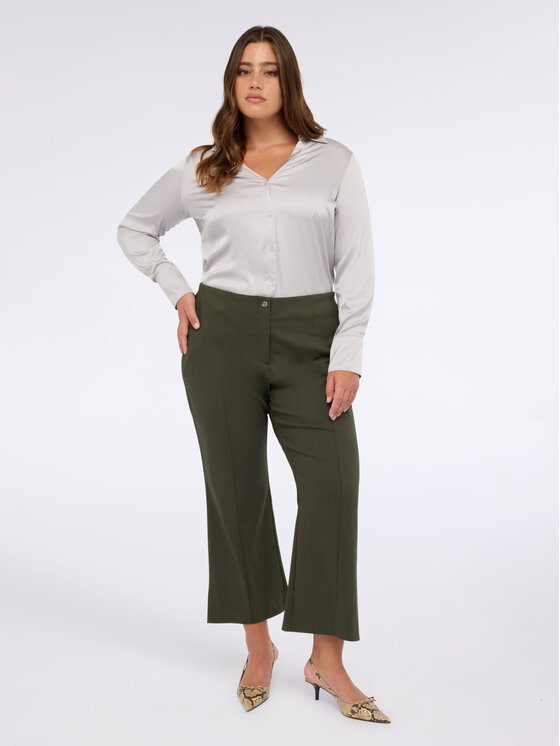 Fiorella Rubino Fiorella Rubino Pantaloni di tessuto P170L002192N035 Verde Regular Fit