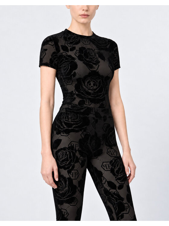 PHILIPP PLEIN PHILIPP PLEIN T-Shirt 31059 Černá Skin Tight Fit