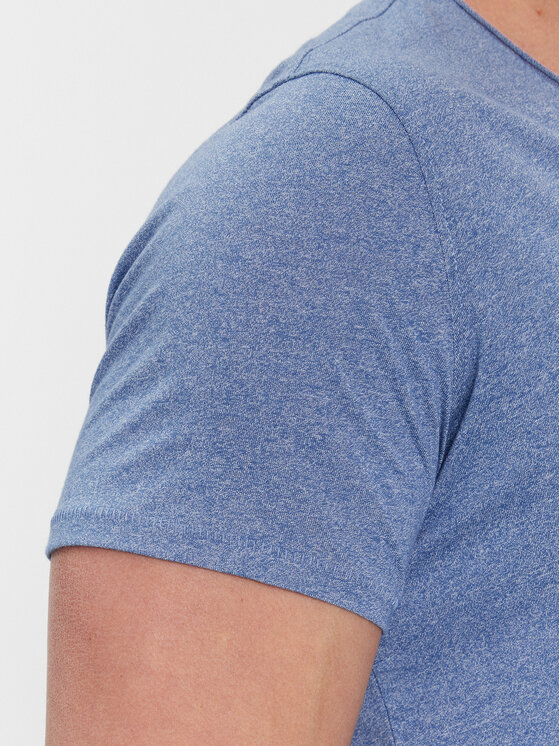Tommy Jeans Tommy Jeans T-Shirt Tjm Slim Jaspe V Neck DM0DM09587 Modrá Slim Fit