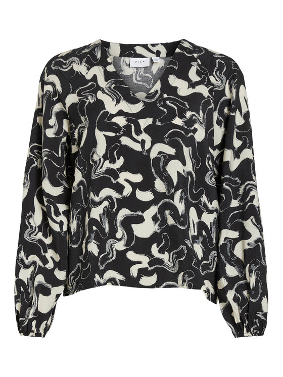Vila Vila Särkpluus 14088841 Must Regular Fit