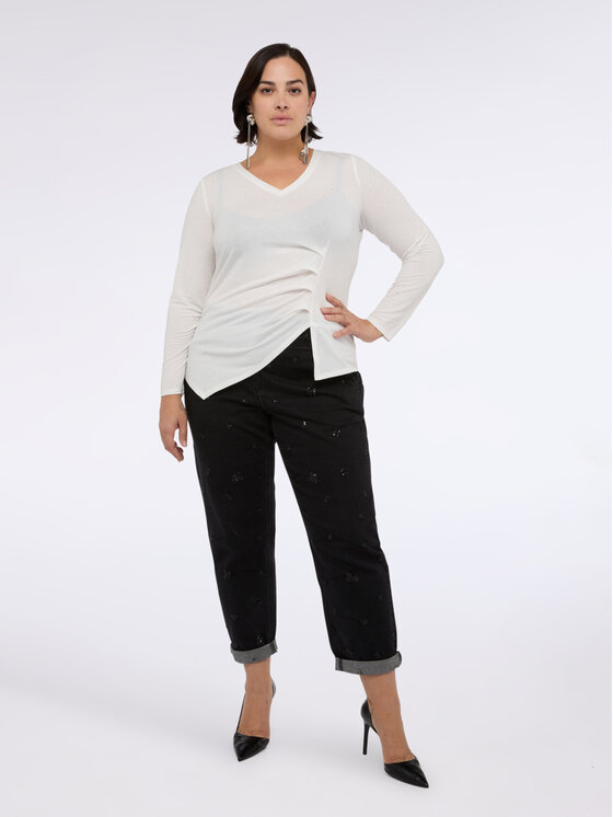 Fiorella Rubino Fiorella Rubino T-shirt G01QL008820N011 Bianco Slim Fit