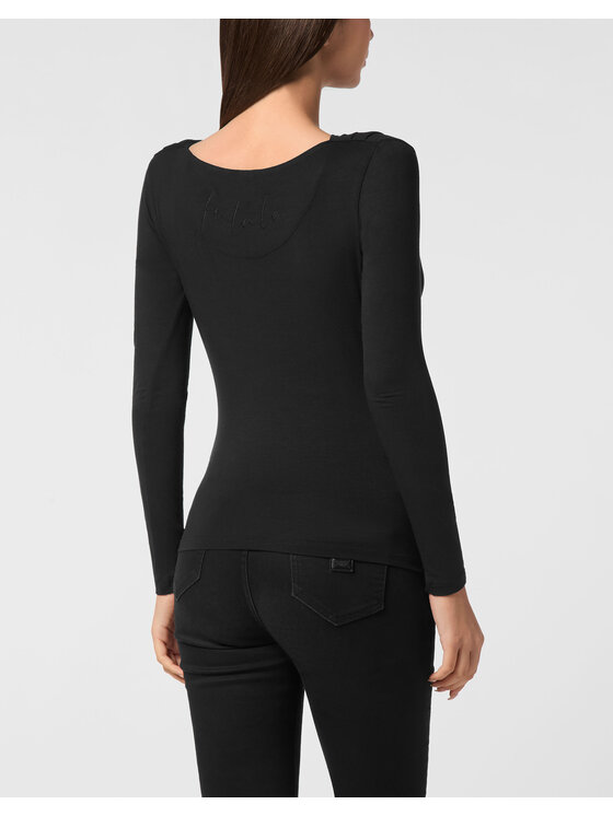 PHILIPP PLEIN PHILIPP PLEIN Bluza 26469 Czarny Regular Fit
