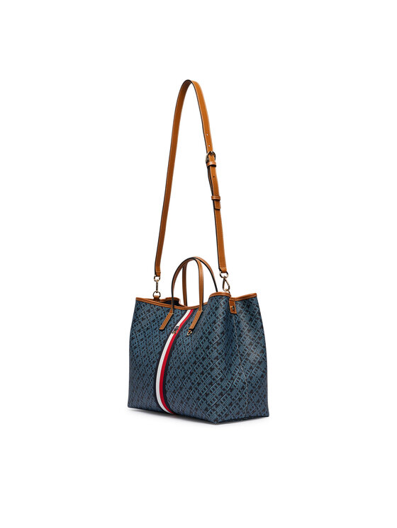 Tommy Hilfiger Tommy Hilfiger Torebka Th Monoplay Satchel Corp AW0AW19516 Granatowy