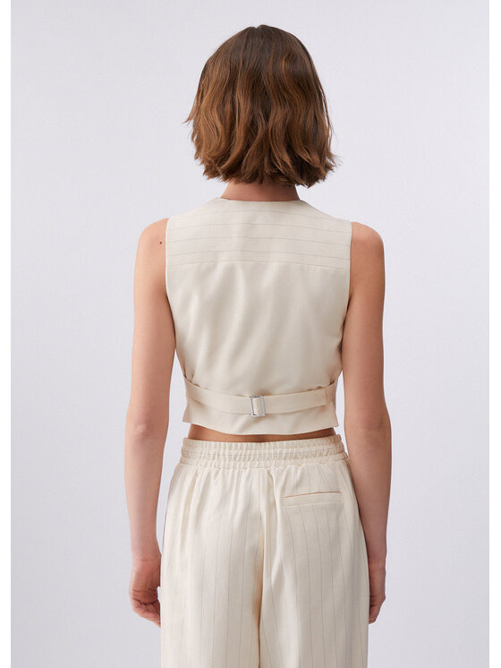 Liu Jo Liu Jo Gilet CA6114T557AP9579 Crema Regular Fit