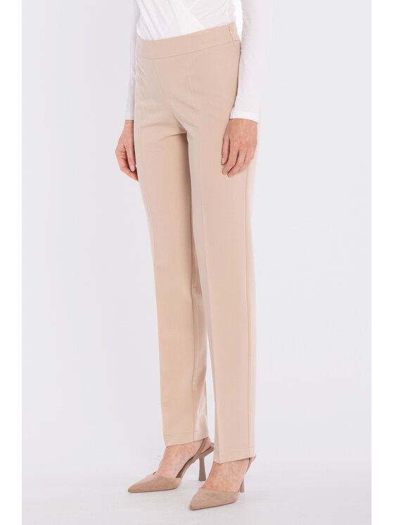 Stylove Stylove Pantaloni di tessuto S433 Beige Cigarette Fit