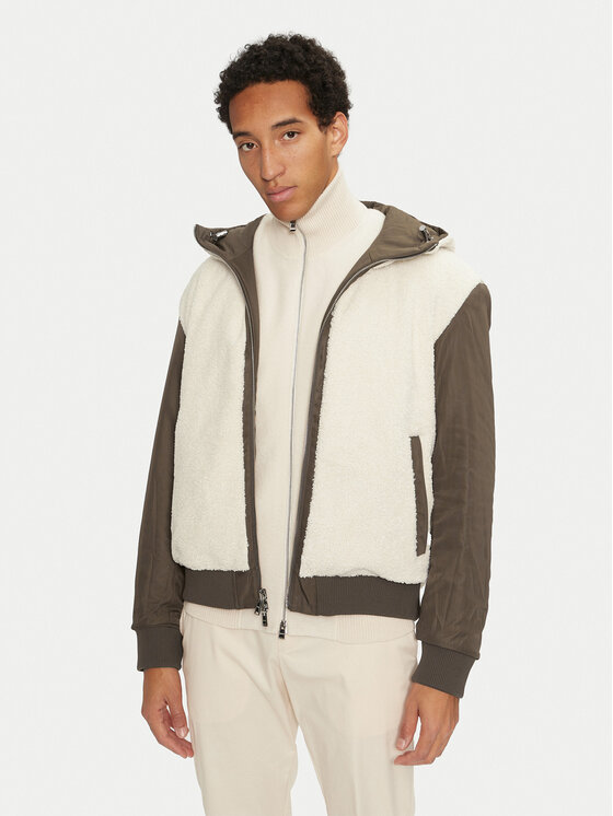 BOSS Boss Преходно яке 50524669 Зелен Regular Fit