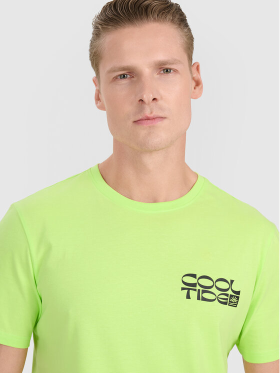 4F 4F T-Shirt CHILLY WAVES Zielony Regular Fit