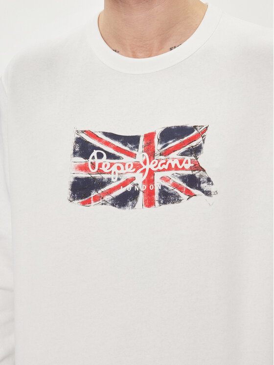 Pepe Jeans Pepe Jeans Bluză Ruwan PM582669 Alb Regular Fit