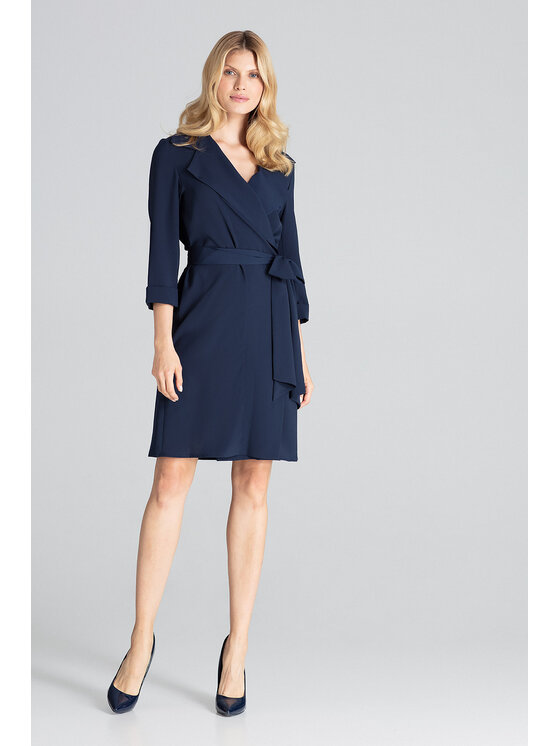 FIGL FIGL Sukienka codzienna M680 Granatowy Regular Fit