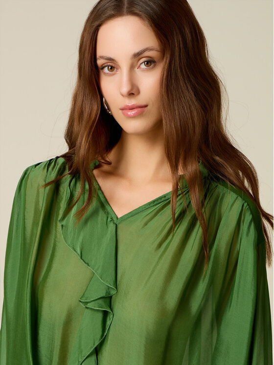 Oltre Oltre Blusa 2007J000772N005 Verde Regular Fit