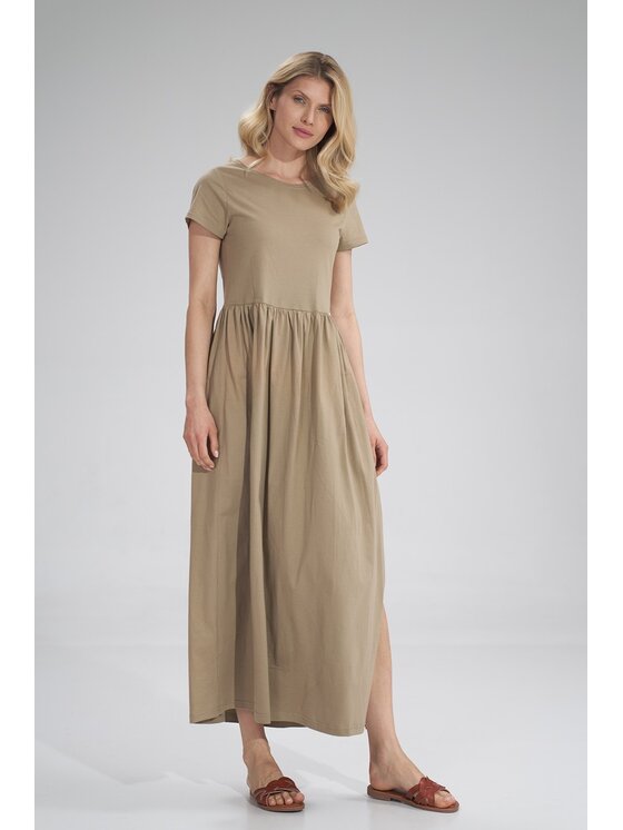 FIGL FIGL Šaty M787 Béžová Regular Fit