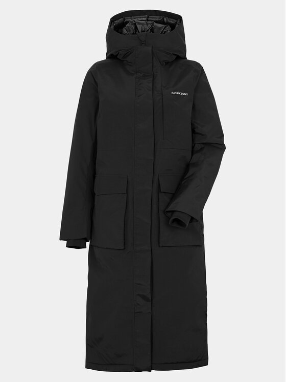 Didriksons Didriksons Parka Leya 504846 Fekete Relaxed Fit