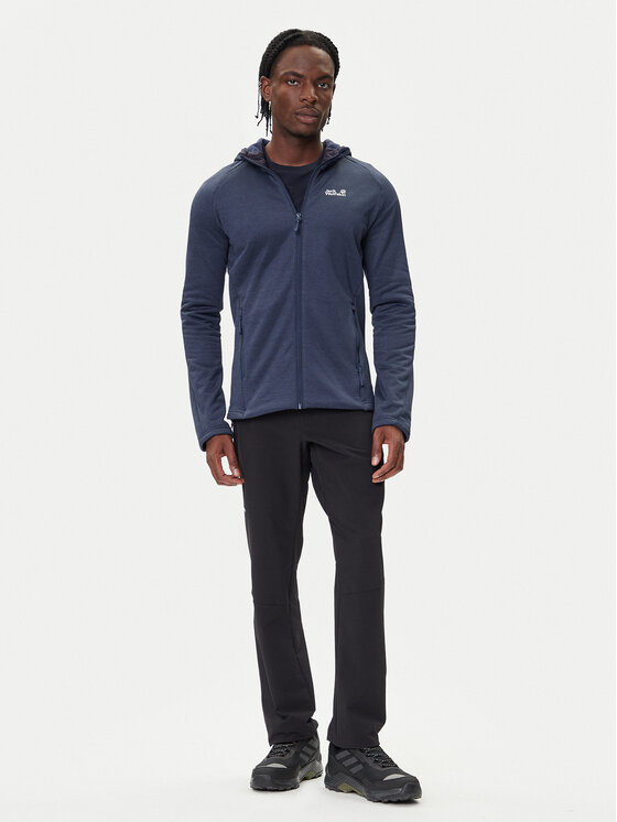 Jack Wolfskin Jack Wolfskin Флісовий реглан Peak District A65272 Cиній Regular Fit