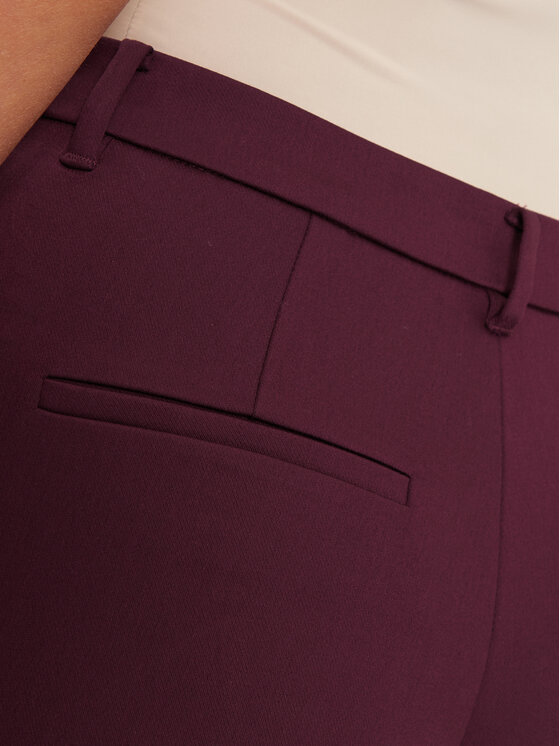 Guess Guess Hlače iz tkanine Zoe W4BB16 WGIH2 Bordo rdeča Regular Fit