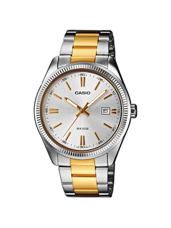 Casio Casio Zegarek MTP-1302PSG-7AVEF Srebrny