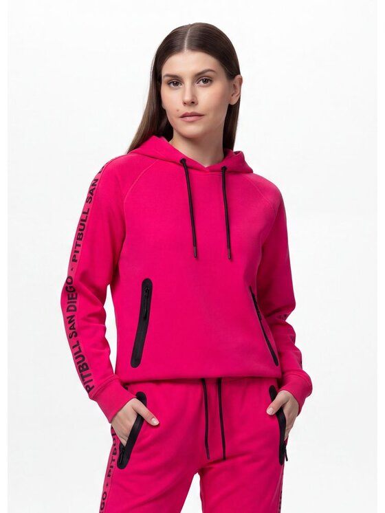PITBULL PITBULL Bluza TAPE EXPLORY Różowy Regular Fit