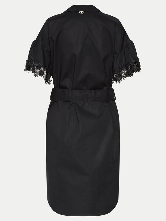 TWINSET TWINSET Φόρεμα πουκάμισο 241TT2281 Μαύρο Regular Fit