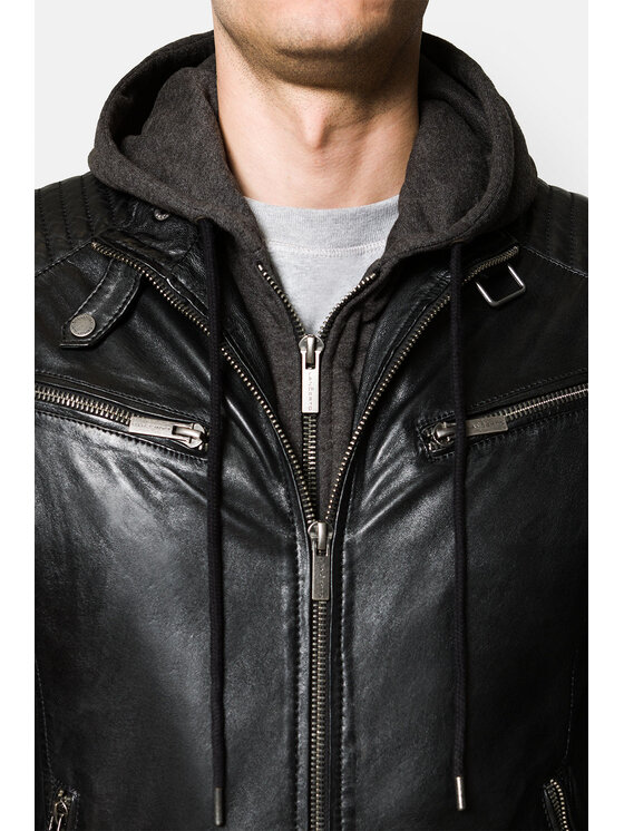 Lancerto Lancerto Kurtka skórzana Lorette KU068222000002 Czarny Regular Fit