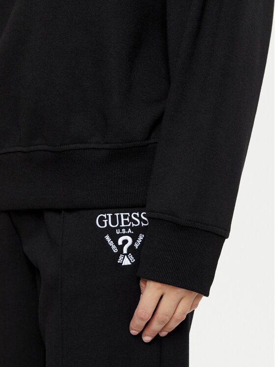 Guess Guess Μπλούζα V5RQ12 KC3D2 Μαύρο Regular Fit